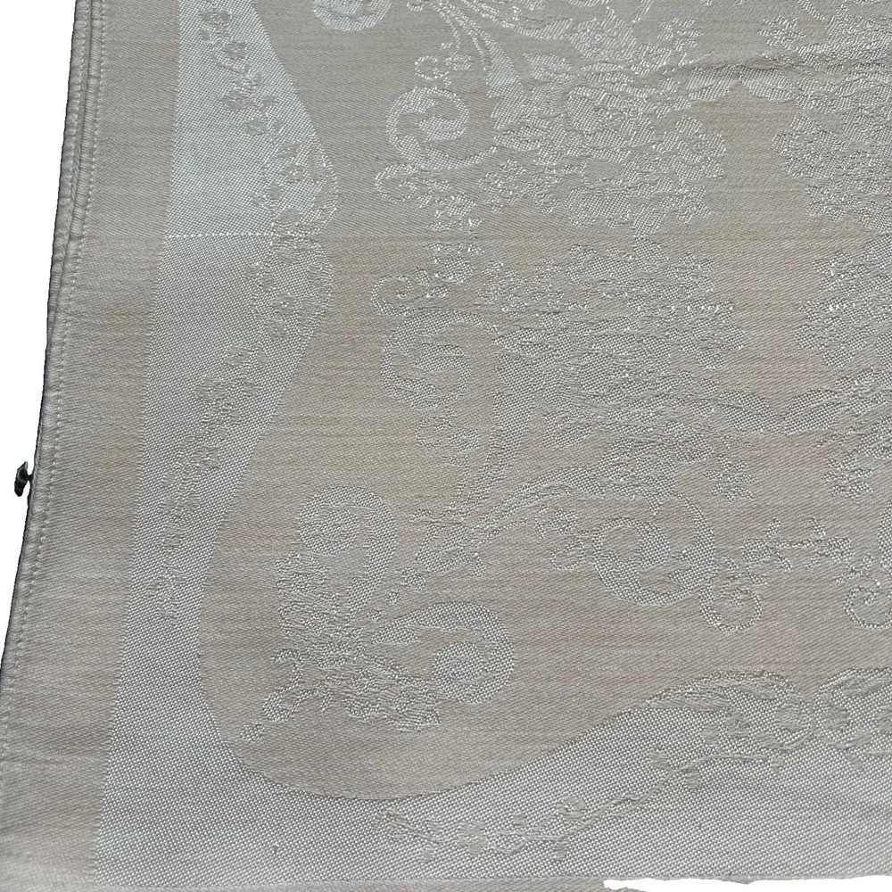 Vintage Blush Pink Jacquard Damask Cloth Napkins Set 7 Floral Table Linens 15in